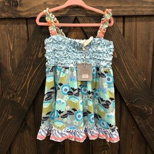 Matilda jane floral ruffle tank top girls size 6
